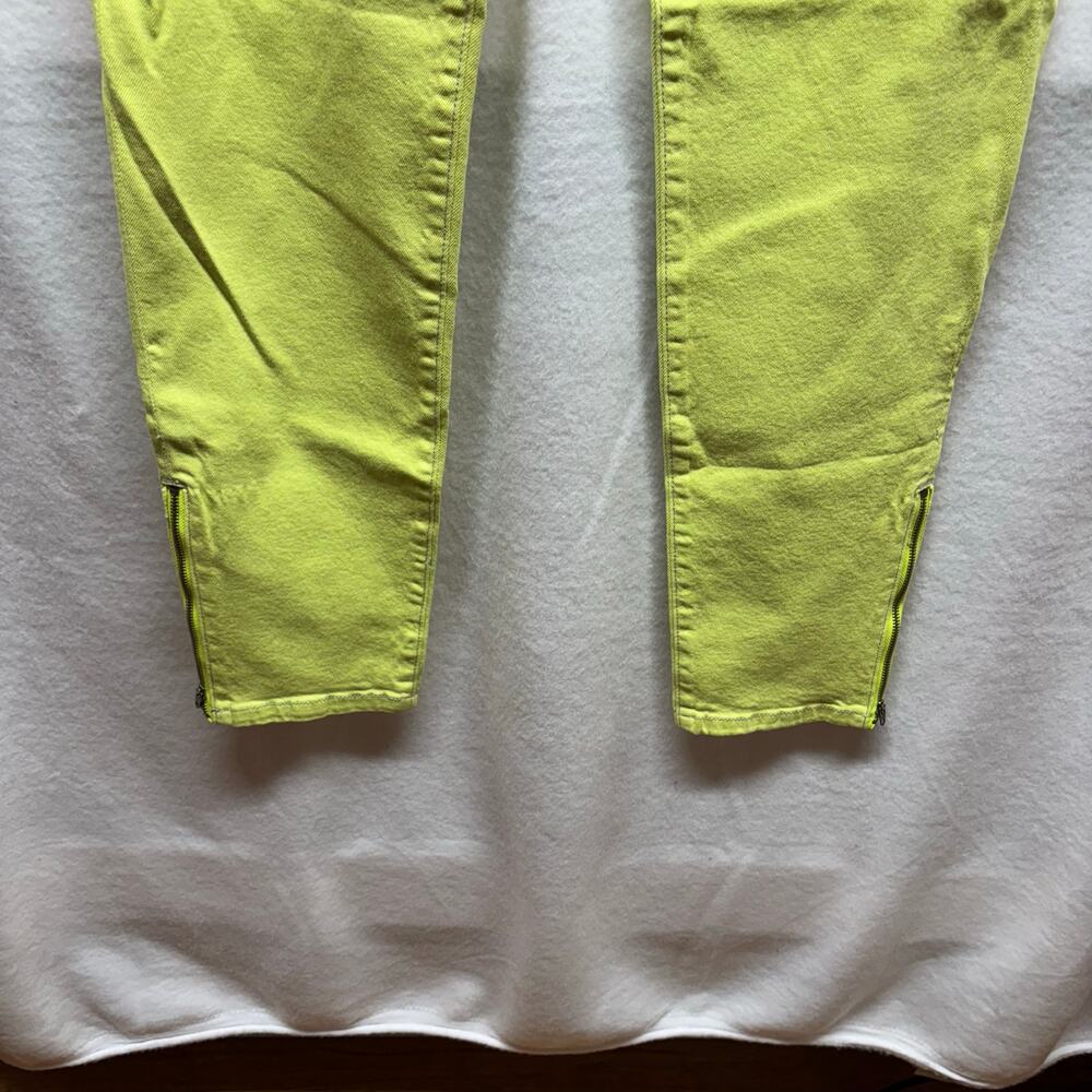 NWT ChaSor Green and Yellow Tapered Ankle Jeans - Sz 26 - Picture 9 of 9